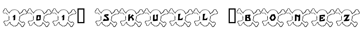 101! Skull &BoneZ Font Image
