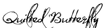 Quilted Butterfly Font Image