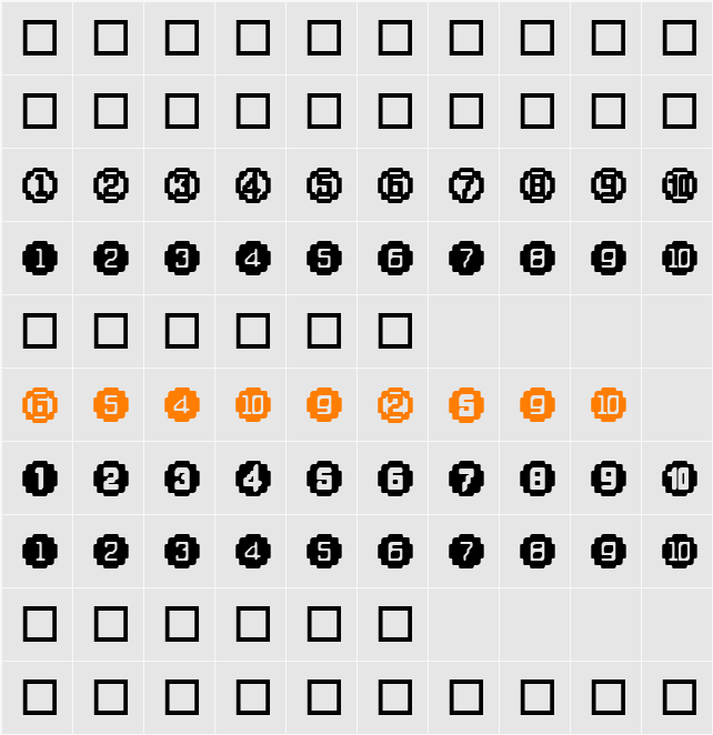 XRough29 Becker Character Map