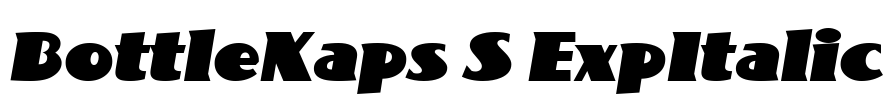 BottleKaps S ExpItalic Font Image