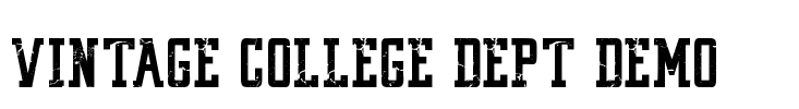 VINTAGE COLLEGE DEPT_DEMO_worn Font Image