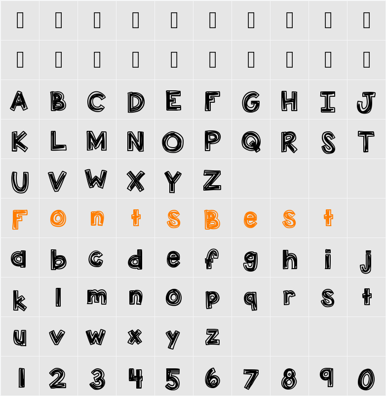 KBLuckyClover Character Map
