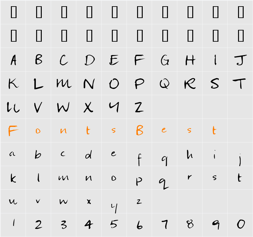 Eva 16 Character Map