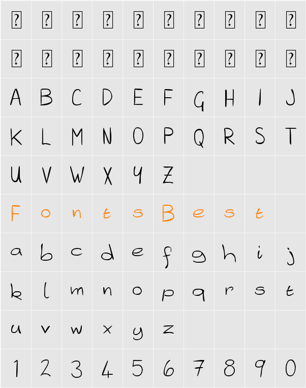 Platly Character Map