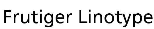Frutiger Linotype