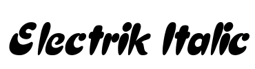 Electrik Italic Font Image
