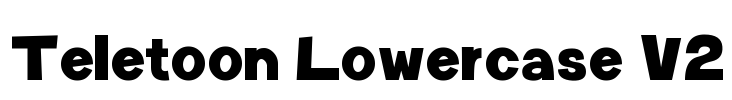 Teletoon Lowercase V2 Font Image
