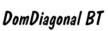 DomDiagonal BT Font Image