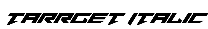Tarrget Italic Font Image