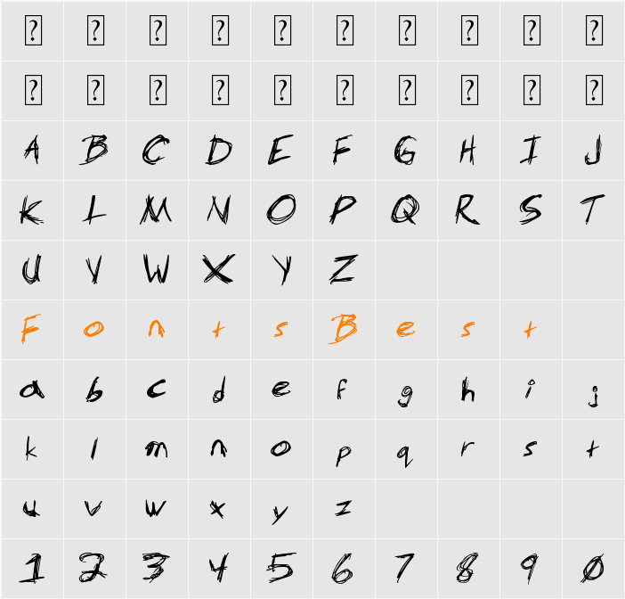 MS-Scratch Character Map
