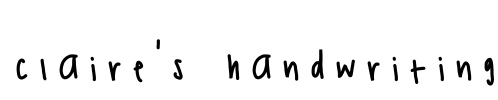 claire's handwriting