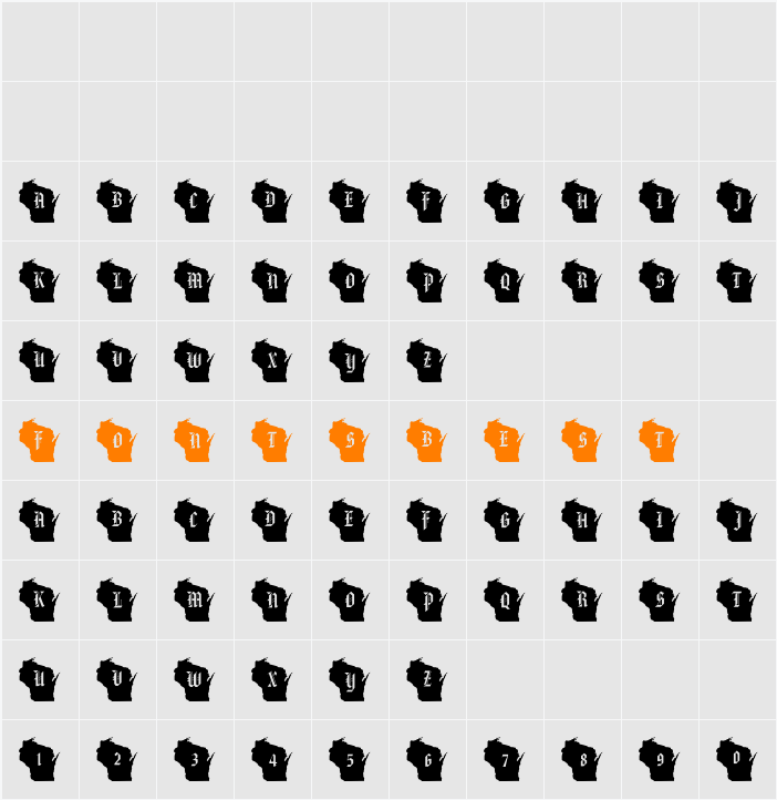 pf_wi Character Map