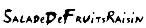 SaladeDeFruitsRaisin Font Image