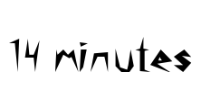 14 minutes Font Image