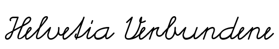 Helvetia Verbundene Font Image