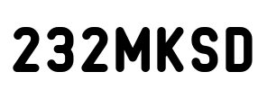 232MKSD Font Image
