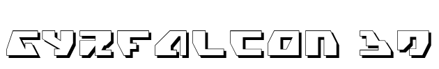 Gyrfalcon 3D Font Image