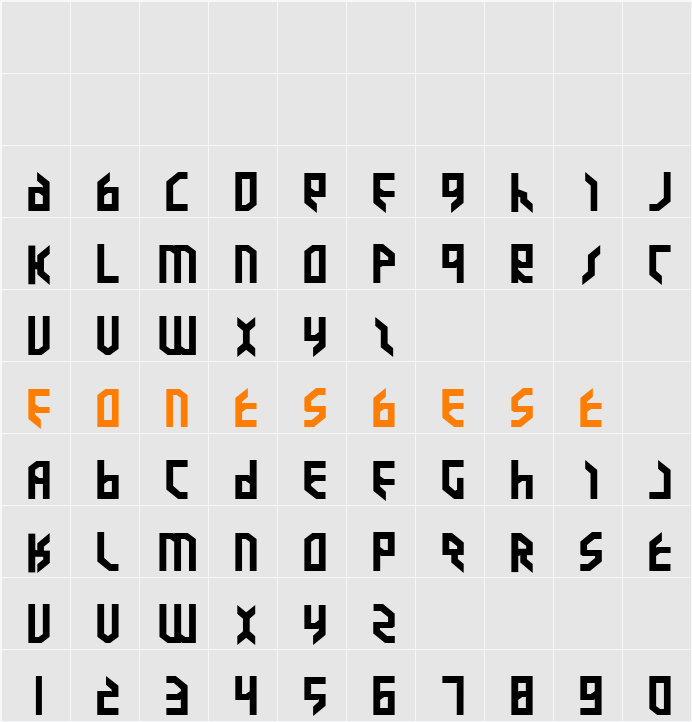 Valkyrie Expanded Bold Character Map
