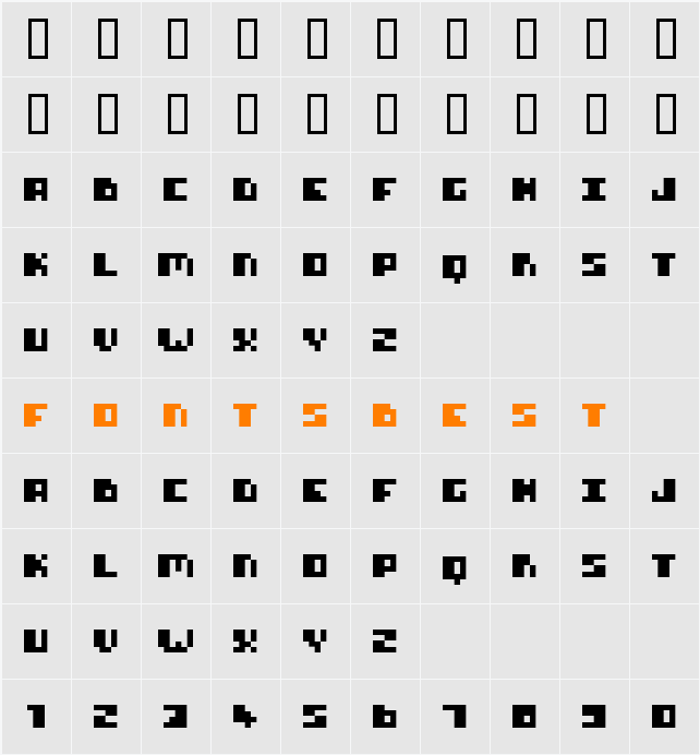 HIWEBT Character Map