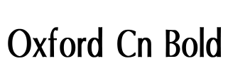 Oxford Cn Bold Font Image