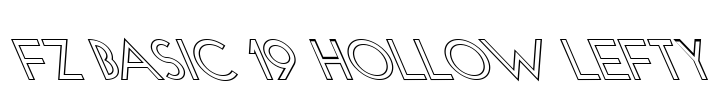 FZ BASIC 19 HOLLOW LEFTY Font Image