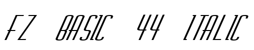 FZ BASIC 44 ITALIC Font Image