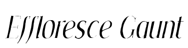 Effloresce Gaunt Font Image