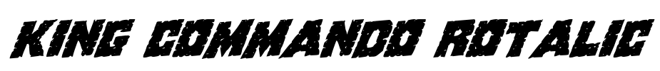 King Commando Rotalic Font Image