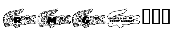 RMGator Font Image