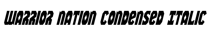 Warrior Nation Condensed Italic
