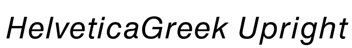 HelveticaGreek Upright Font Image