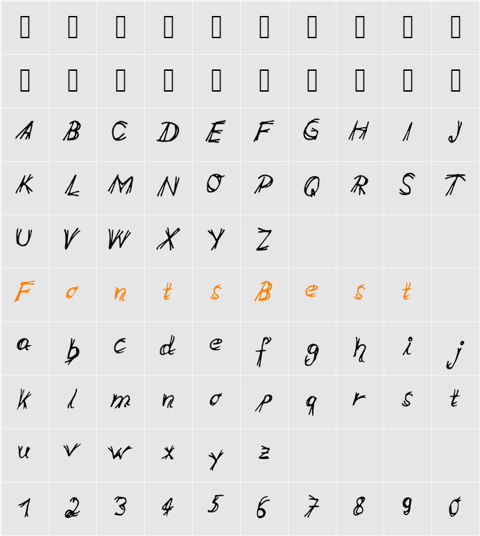 double_line Character Map