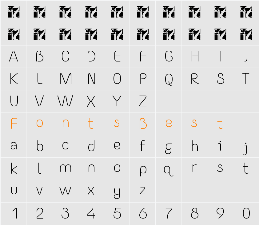 Yaahowu Light Character Map