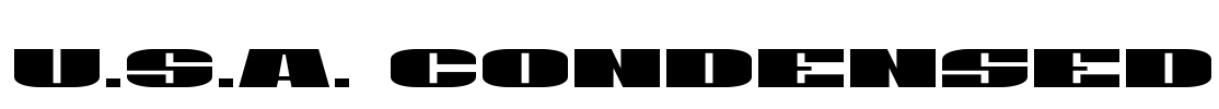 U.S.A. Condensed Font Image
