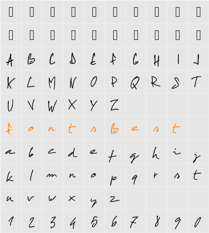 PWCactus Character Map