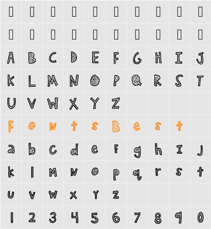 KBSecretPassage Character Map