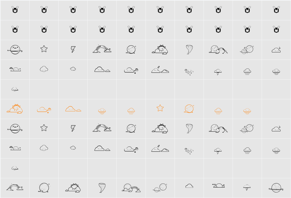 Toy Cloud Character Map
