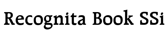 Recognita Book SSi Font Image