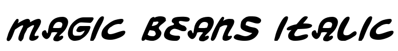 Magic Beans Italic Font Image
