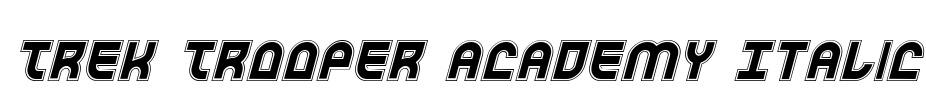 Trek Trooper Academy Italic Font Image