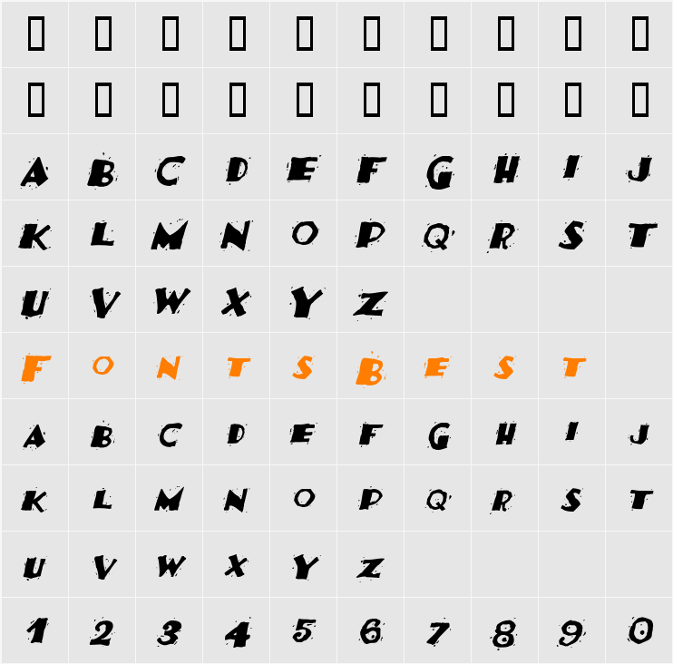 TacoFestiva Character Map