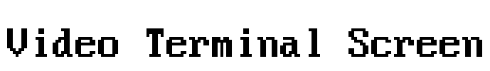 Video Terminal Screen