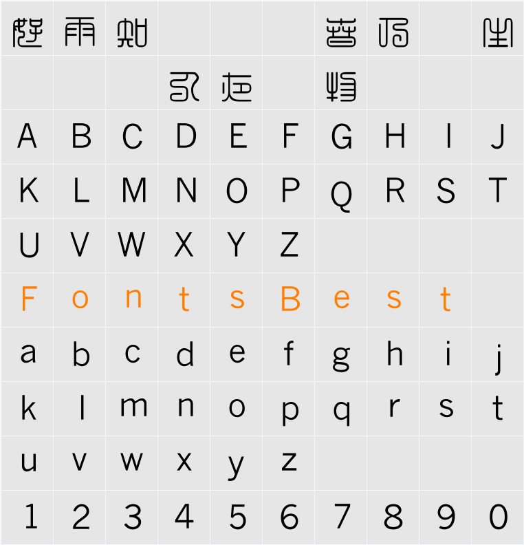 JetLink ThinRightJang Character Map