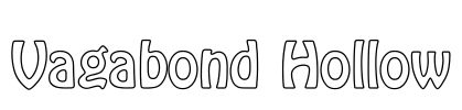 Vagabond Hollow Font Image