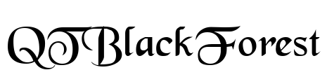 QTBlackForest Font Image