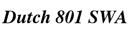 Dutch 801 SWA