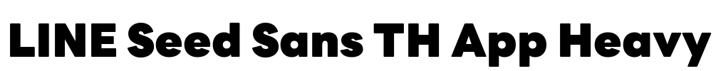 LINE Seed Sans TH App Heavy Font Image