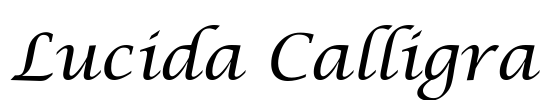 Lucida Calligra Font Image