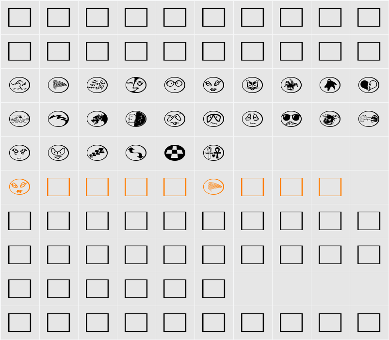 Radbats 3 Character Map