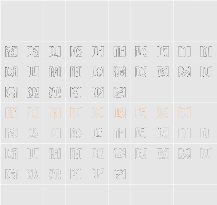 JohannesTraces Character Map